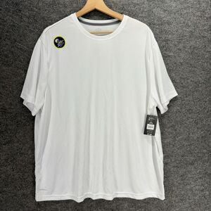 New Athletic Activewear T-Shirt Men 2XL White Crew Neck Short Sleeve Active